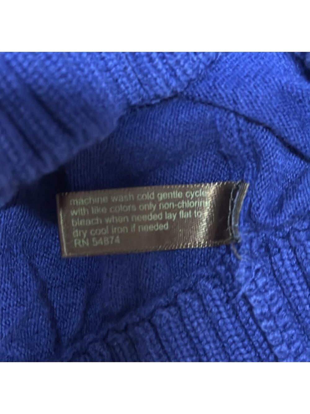 ✨ The Limited Royal Blue Button-Shoulder Knit Sweater | Size S - Picture 5 of 5